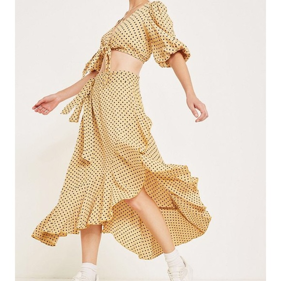 Faithfull the Brand Ruffle Wrap skirt -M - Picture 3 of 3